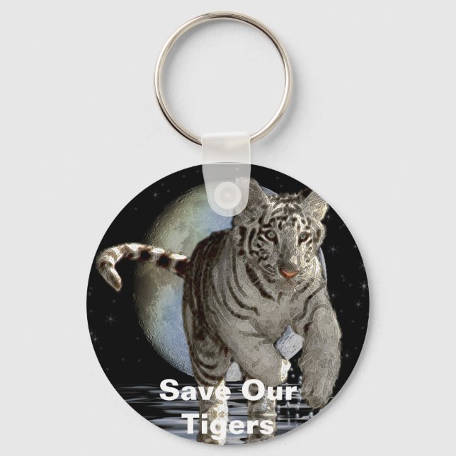 WHITE TIGER CUB Collection Keychain (Front)