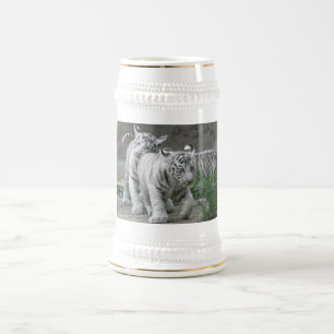 White Tiger Cubs Beer Stein