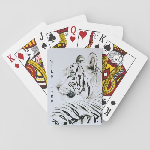 White Tiger Customizable Playing Cards