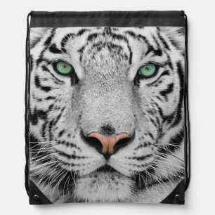 White Tiger Drawstring Bag