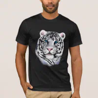 Blue Tiger Face T-Shirt, Zazzle