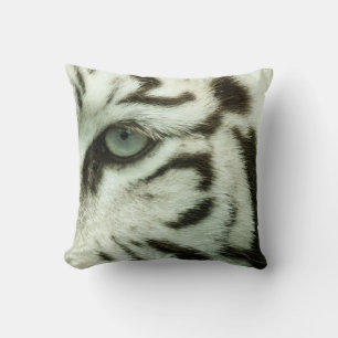 WHITE TIGER FACE THROW PILLOW
