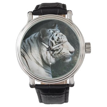 White Tiger Face Watch by deemac1 at Zazzle