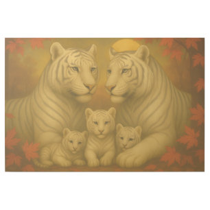 White Tiger Family – Ultra Premium Fine Art Canvas
