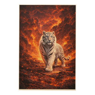 White Tiger Fantasy Art Man Jiang Hong Art Serie