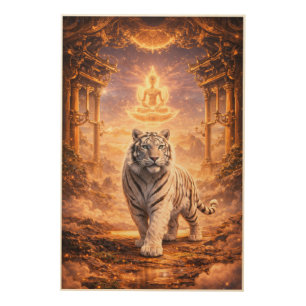 White Tiger Fantasy Art Man Jiang Hong Art Serie
