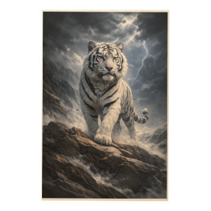 White Tiger Fantasy Art Man Jiang Hong Art Serie