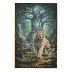 White Tiger Fantasy Art Man Jiang Hong Art Serie