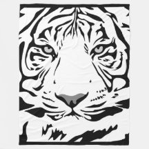 White Tiger Stripe Blankets Throws Zazzle