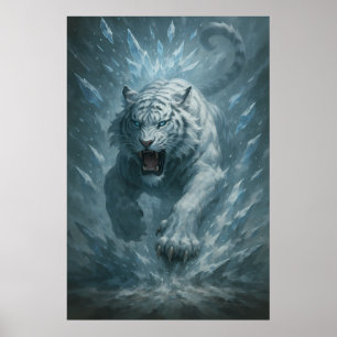 White Tiger – Frost King Ice Burst Descent – ManJi Poster