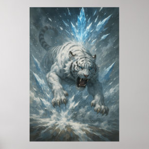 White Tiger – Frost King Ice Burst Descent – ManJi Poster