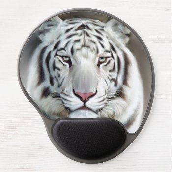White Tiger Gel Mouse Pad by rosstreasuresetc at Zazzle