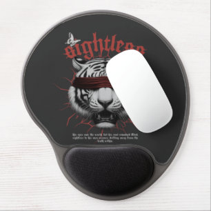 White Tiger Gel Mouse Pad: Ergonomic Wrist Support Pad