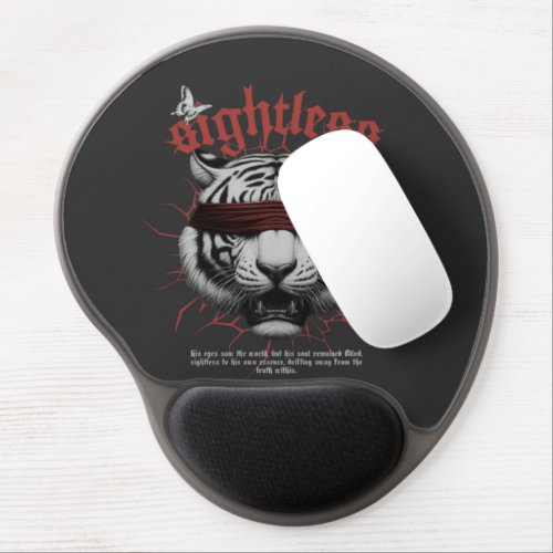 White Tiger Gel Mouse Pad: Ergonomic Wrist Support Pad