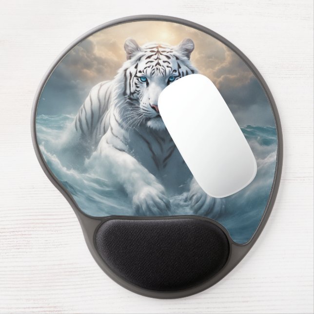 White Tiger - Gel Mousepad (Left Side)