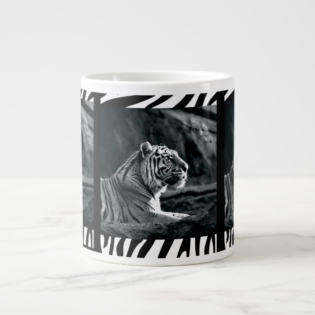 White tiger giant coffee mug (Front)