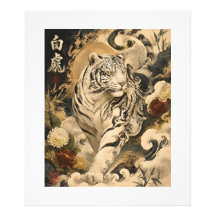 White Tiger Guardian Art | Japanese Mythology