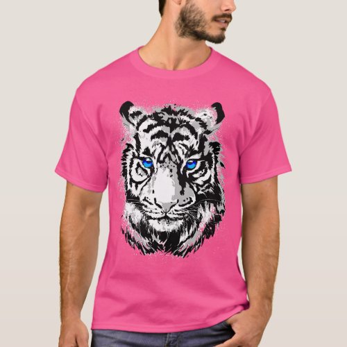 White Tiger Head Realistic Tiger Eyes 1 T_Shirt