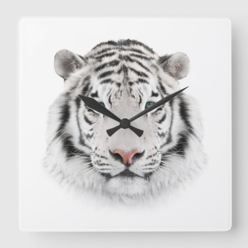 White Tiger Head Wall Clock