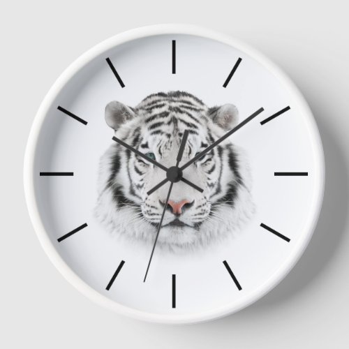 White Tiger Head Wall Clock