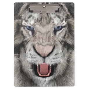 White Tiger Head Wildlife Aesthetic Clipboard