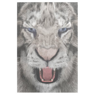 White Tiger Head Wildlife Aesthetic Gallery Wrap