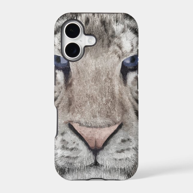 White Tiger Head Wildlife Aesthetic iPhone Case (Back)