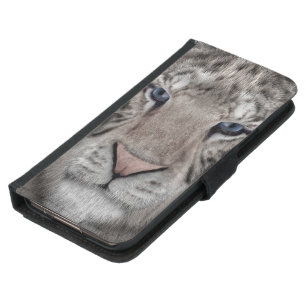 White Tiger Head Wildlife Aesthetic Wallet Phone Case For Samsung Galaxy S5