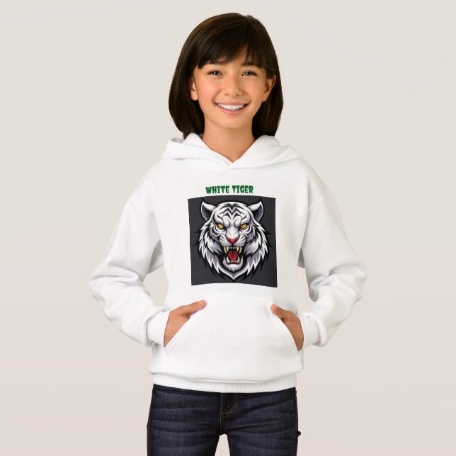 White Tiger Hoodie (Front Full)