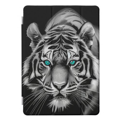 White Tiger in a Dark Close Up iPad Pro Cover
