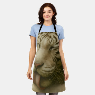 White Tiger in Private Grooming Ritual Apron
