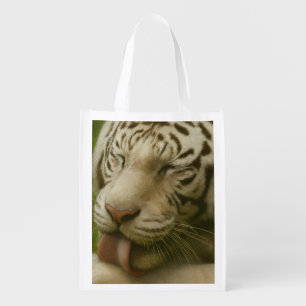 White Tiger in Private Grooming Ritual Grocery Bag
