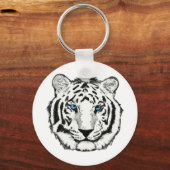 White tiger key chain | Zazzle