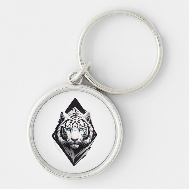 White Tiger Keychain (Front)