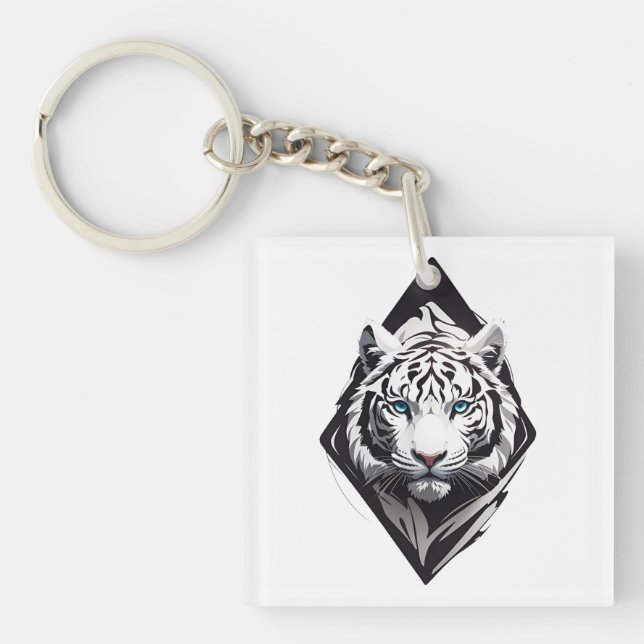 White Tiger Keychain (Front)