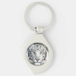 White Tiger Keychain at Zazzle