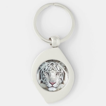 White Tiger Keychain