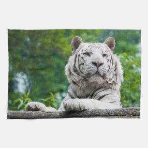 White Tiger kitchen towels