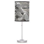 white tiger looking right bw sparkle table lamp