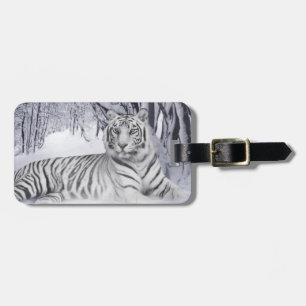 White Tiger Luggage Tag