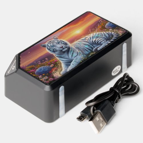 White Tiger Majestic Wildlife Bluetooth Speaker Po