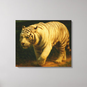 White Tiger Majesty – Stylized Wildlife Art Print