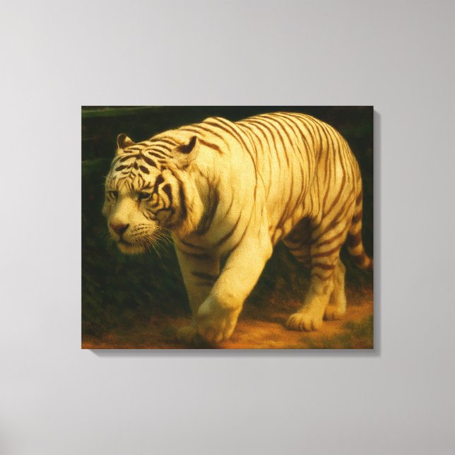 White Tiger Majesty – Stylized Wildlife Art Print (Front)