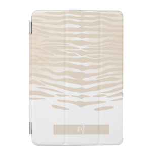 White Tiger monogram iPad Mini Cover