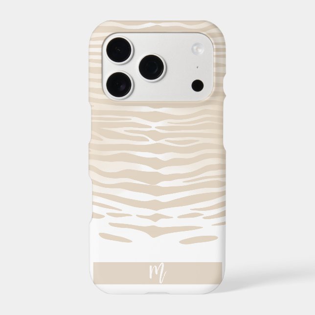 White Tiger Monogram Iphone Case (Back)
