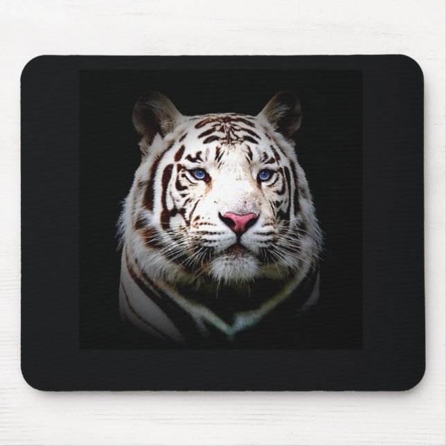 White Tiger Mouse Pad (Front)
