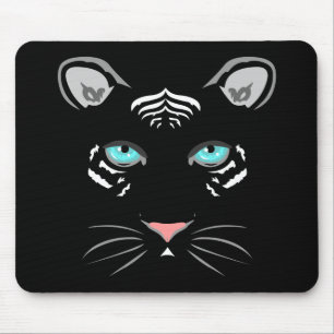 White Tiger Mouse Pad