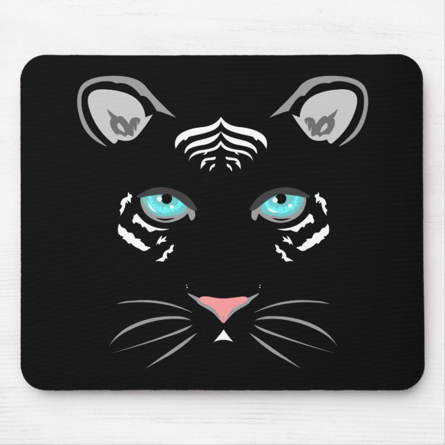 White Tiger Mouse Pad (Front)
