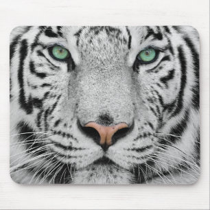 White Tiger Mouse Pad