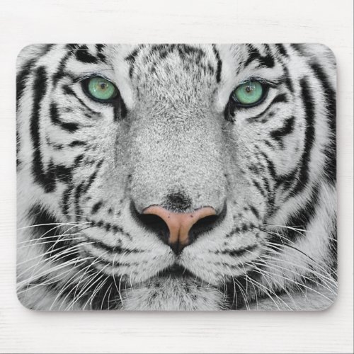 White Tiger Mouse Pad
